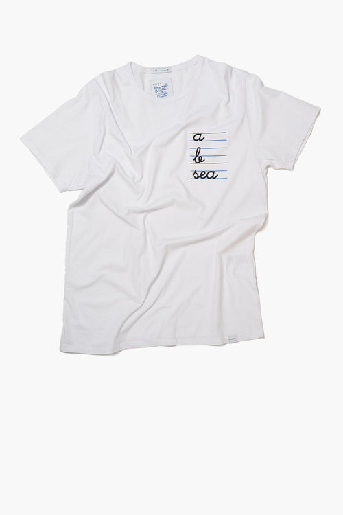 ABC - Camiseta algodón orgánico - Blanca espuma