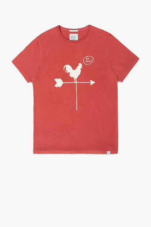 GO NOW - Camiseta algodón orgánico Pima - Rojo babor