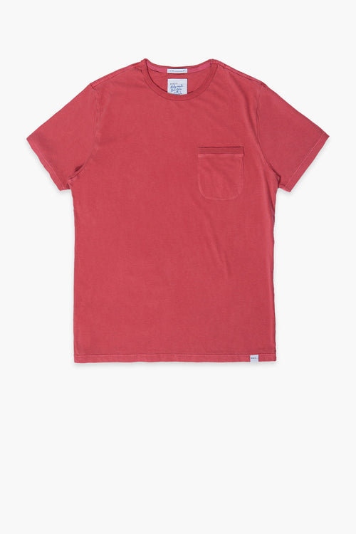 POCKET - Camiseta algodón orgánico Pima - Rojo babor