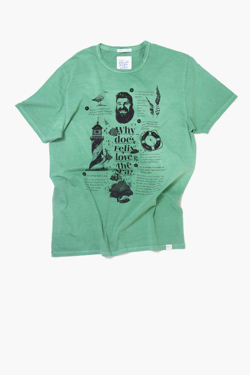 FELIX - Camiseta algodón orgánico - Verde poseidonia