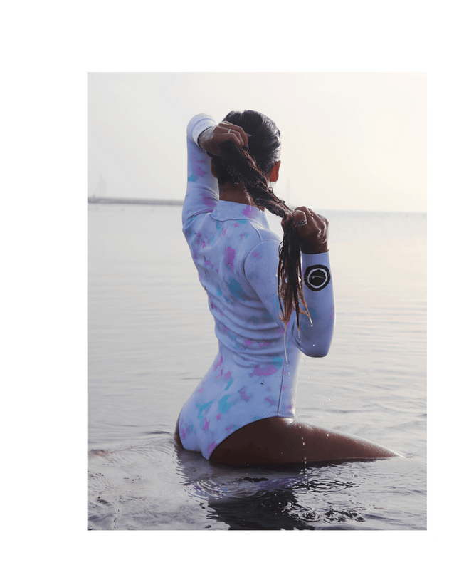 Marble cake short wetsuit