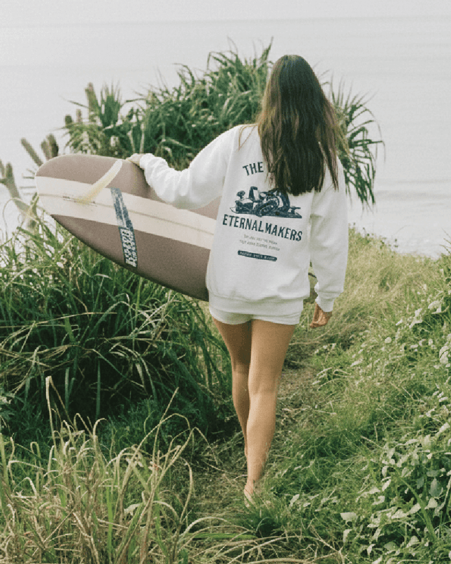 Sudadera orgánica Eternal Makers - Blanca