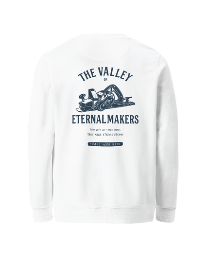 Sudadera orgánica Eternal Makers - Blanca