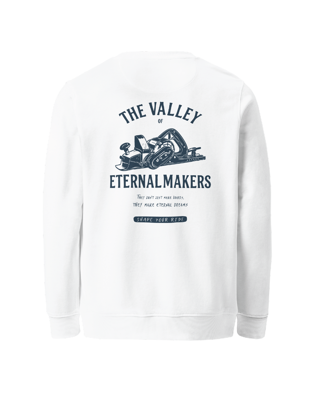 Sudadera orgánica Eternal Makers - Blanca