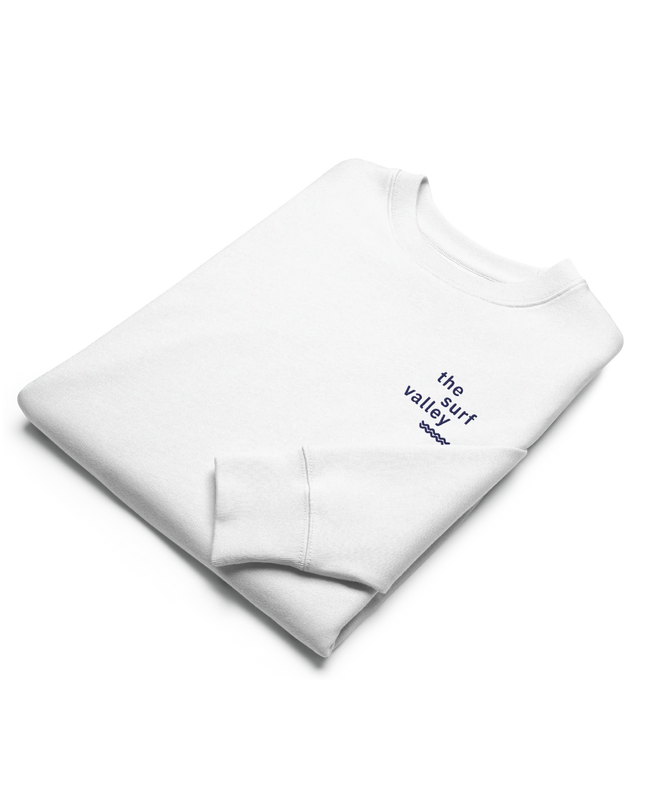 Sudadera The Surf Valley - Blanca & Bordado