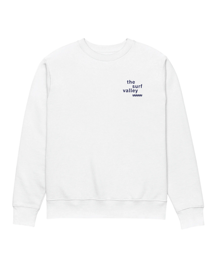 Sudadera The Surf Valley - Blanca & Bordado