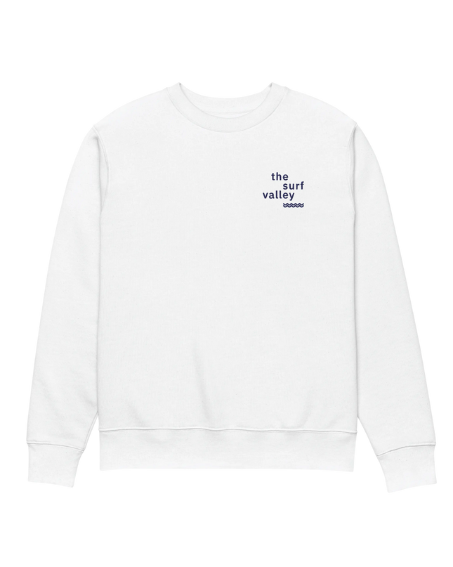 Sudadera The Surf Valley - Blanca & Bordado