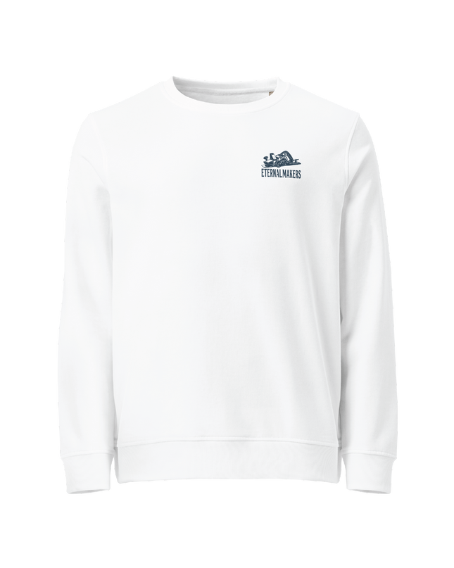 Sudadera orgánica Eternal Makers - Blanca