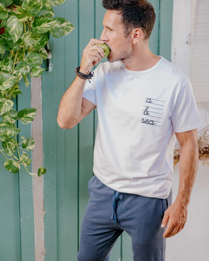 ABC - Organic cotton T-shirt - White foam