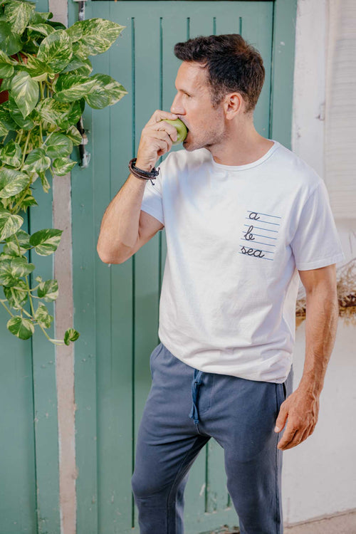 ABC - Organic cotton T-shirt - White foam