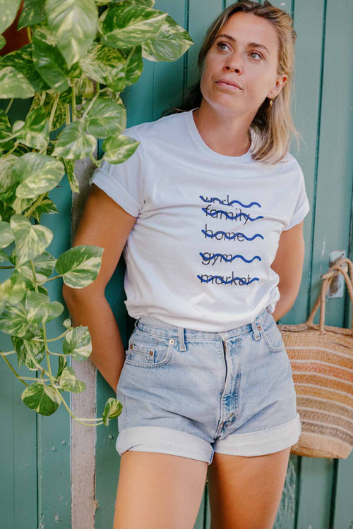 LIST- Camiseta algodón orgánico Pima - Blanca espuma