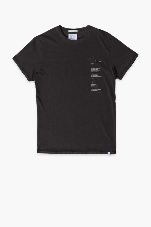 POEM - Organic cotton T-shirt - Black hedgehog