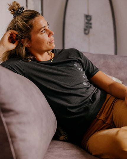 POEM - Organic cotton T-shirt - Black hedgehog