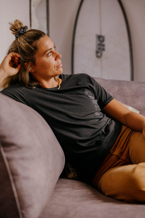POEM - Organic cotton T-shirt - Black hedgehog