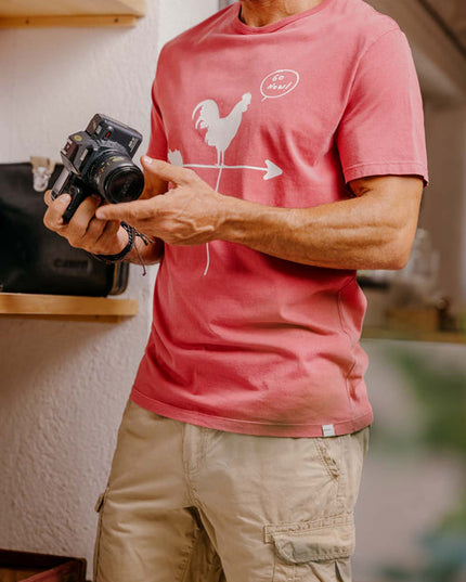 GO NOW - Pima Organic Cotton T-Shirt - Port Red