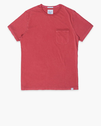 POCKET - Pima organic cotton T-shirt - Port red