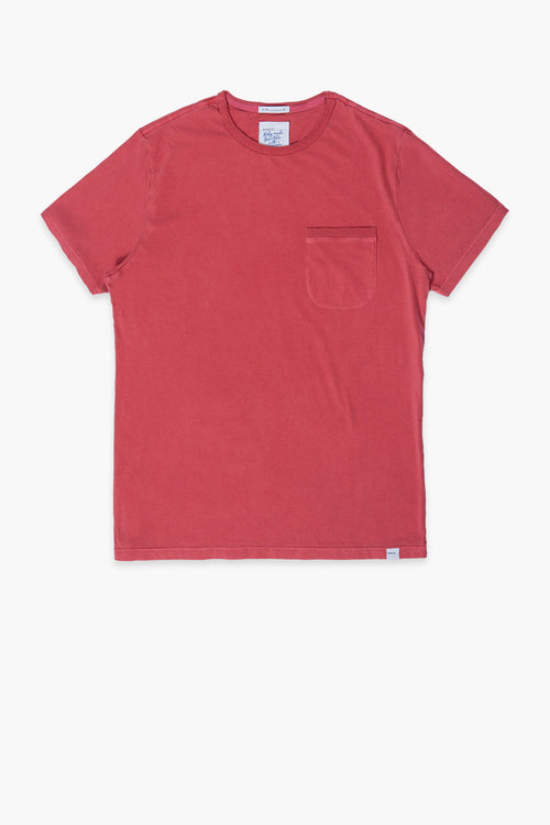 POCKET - Pima organic cotton T-shirt - Port red