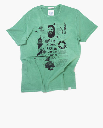 FELIX - Organic cotton T-shirt - Poseidonia green