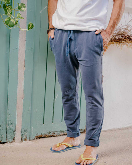 COMFY - Organic cotton pants - Southern blue