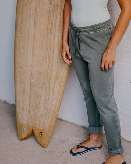 COMFY - Organic cotton pants - Wakame green 