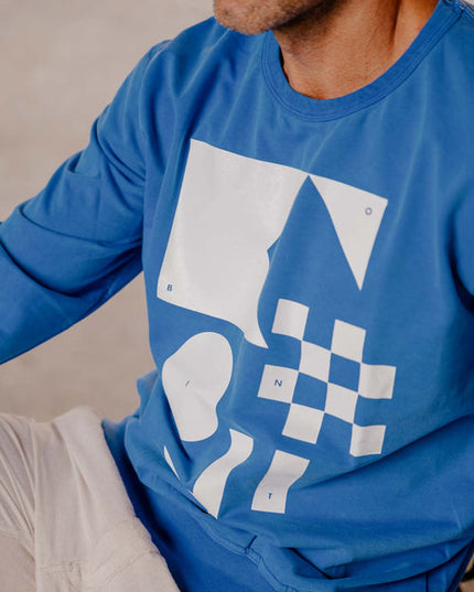 NAUTIC - Organic cotton sweatshirt - Mistral blue