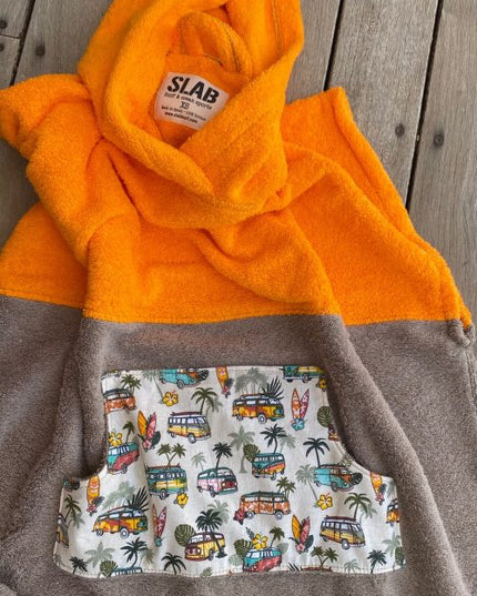 Kids orange poncho