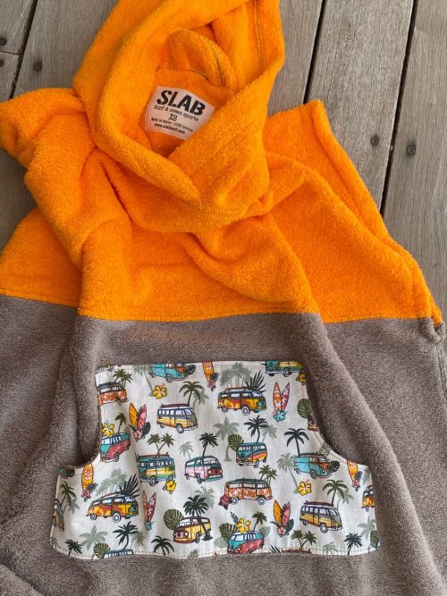 Kids orange poncho