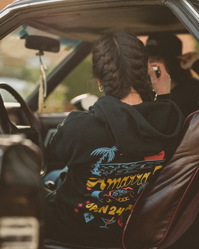 Sudadera Open 24/7- Unisex Negro