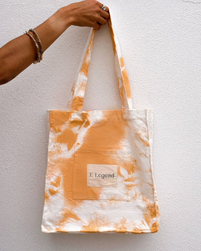 Tote bag Peach Tie Dye