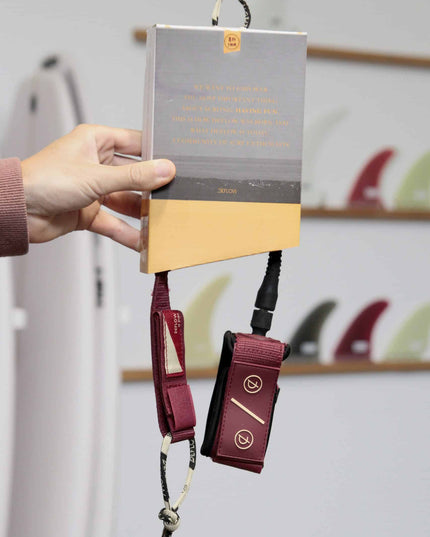 8" 7mm burgundy leash
