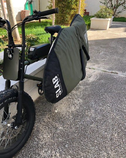 Bicycle rack for surfboards up to 8'0