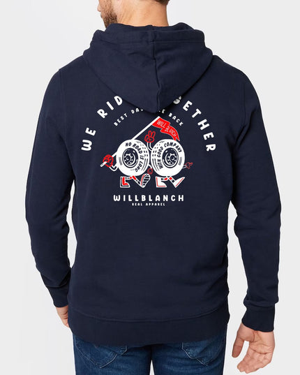 HAPPY WHEELS HOODIE NAVY