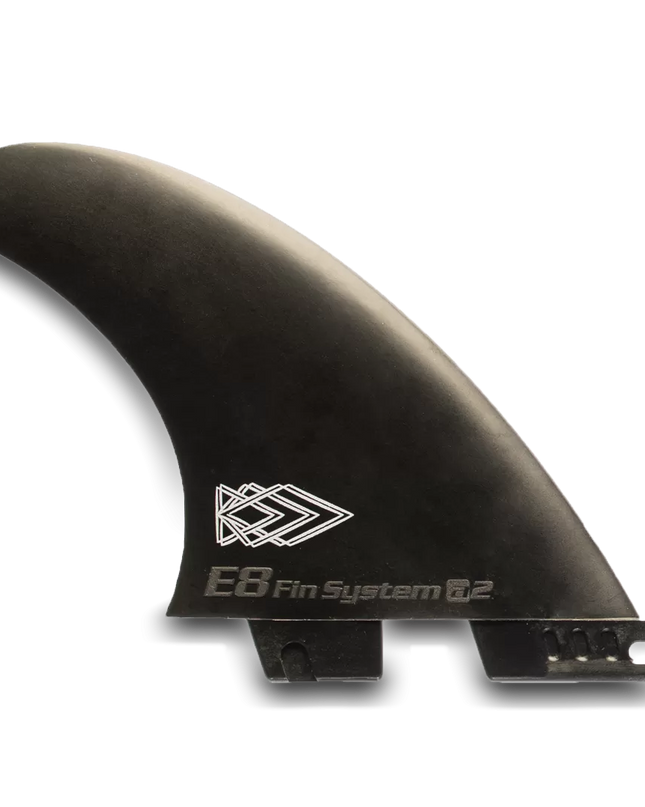 Black Fiberglass Surf FINS FCS2 E8 FIN SYSTEM Size: A1 L 75-90 Kg.