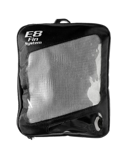 White Fiberglass Surf FINS FCS2 E8 FIN SYSTEM Size: A1 L 75-90 Kg.