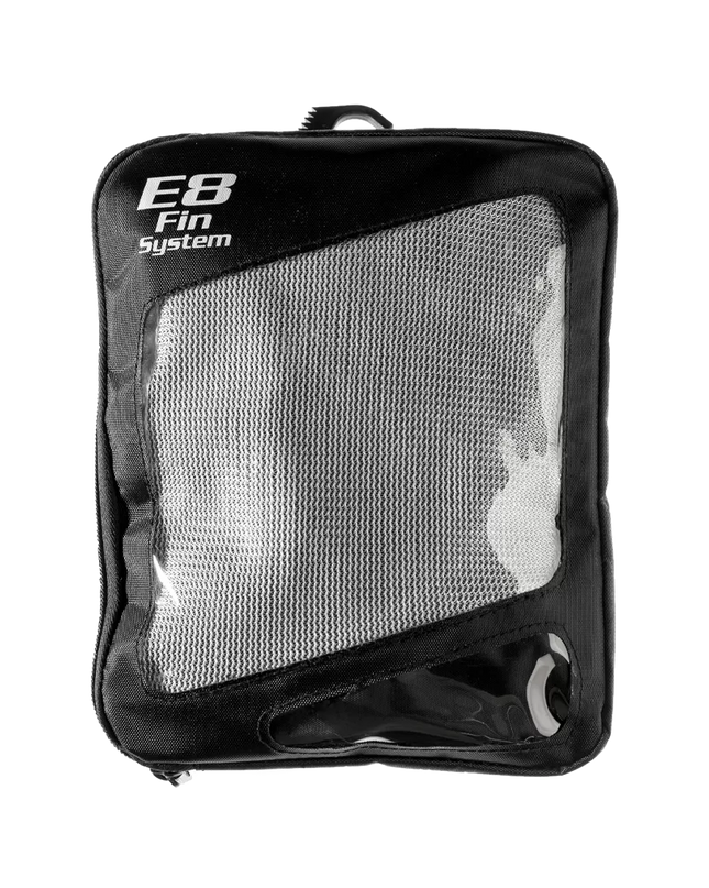 White Fiberglass Surf FINS FCS2 E8 FIN SYSTEM Size: A1 L 75-90 Kg.
