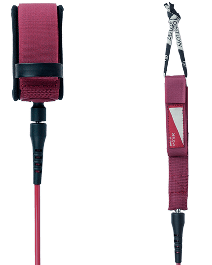 6" 6mm burgundy leash