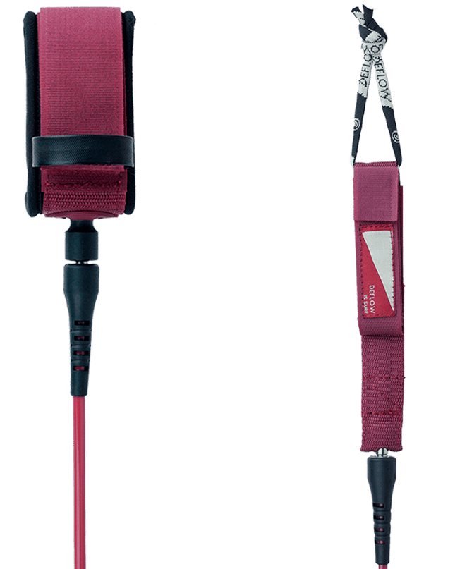 6" 6mm burgundy leash