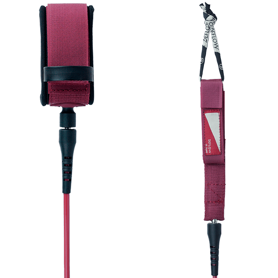 6" 6 mm burgundy leash