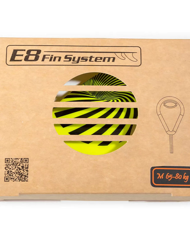 Yellow Fiberglass Surf FINS FCS Compatible E8 FIN SYSTEM Ecological Pack Size: A1 L 75-90 Kg.