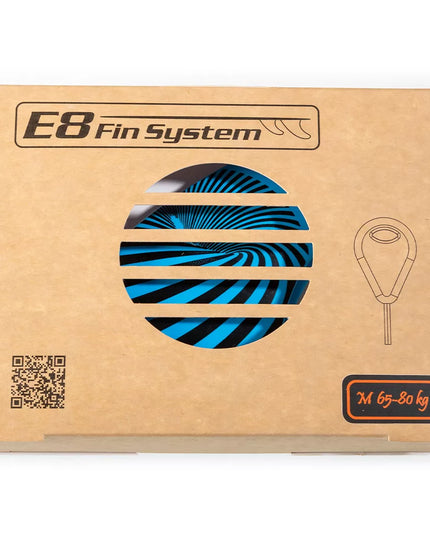 Blue Fiberglass Surf FINS FCS Compatible E8 FIN SYSTEM Ecological Pack Size: A1 L 75-90 Kg.