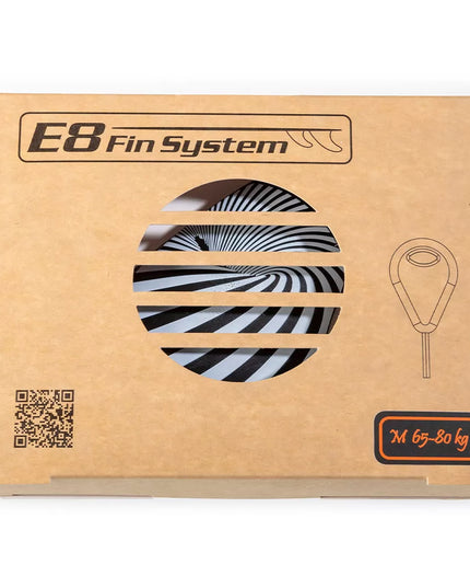 Black Fiberglass Surf FINS FCS Compatible E8 FIN SYSTEM Ecological Pack Size: A1 L 75-90 Kg.