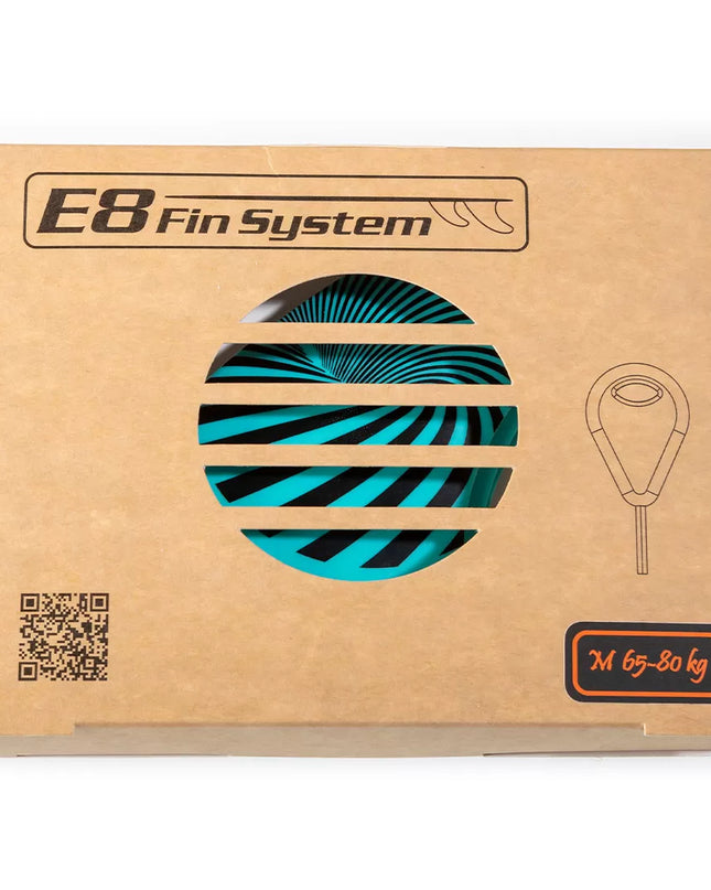 Turquoise Fiberglass Surf FINS FCS Compatible E8 FIN SYSTEM Ecological Pack Size: A1 L 75-90 Kg.