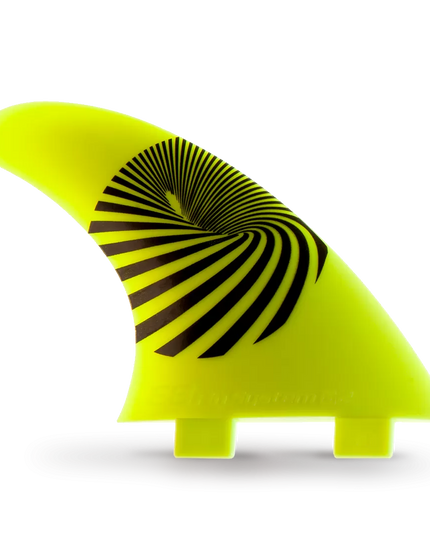 Yellow Fiberglass Surf FINS FCS Compatible E8 FIN SYSTEM Size: A2 M 65-80 Kg.