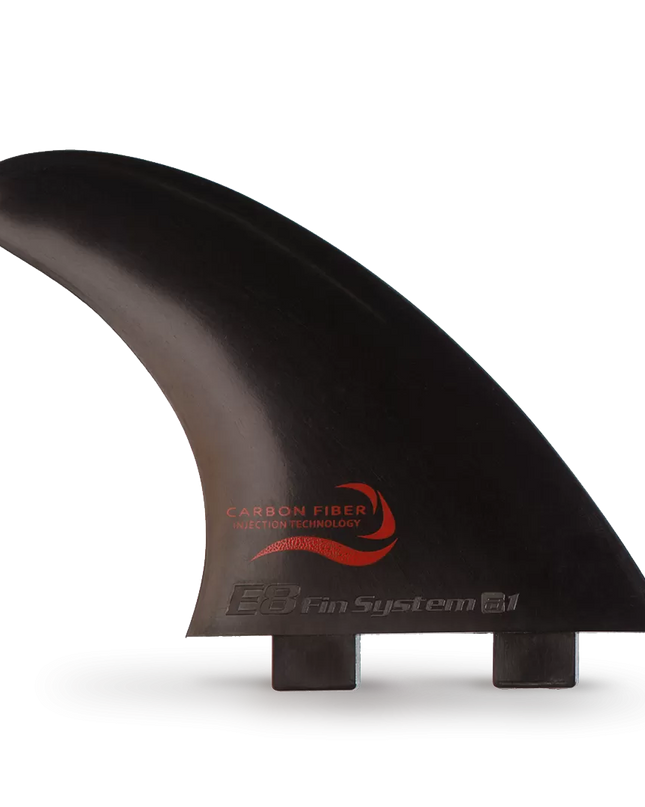 FCS Carbon Fiber Surf FINS Compatible E8 FIN SYSTEM Size: A2 M 65-80 Kg.